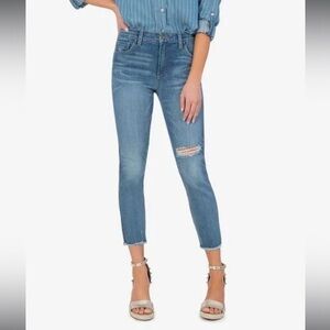 Kut From The Kloth Jeans Connie High Rise Slim Fit Crop Skinny // Integrity Wash